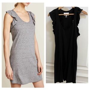 CURRENT ELLIOTT Black Ruffle
Tank Top Sleeveless Mini Cadence Dress